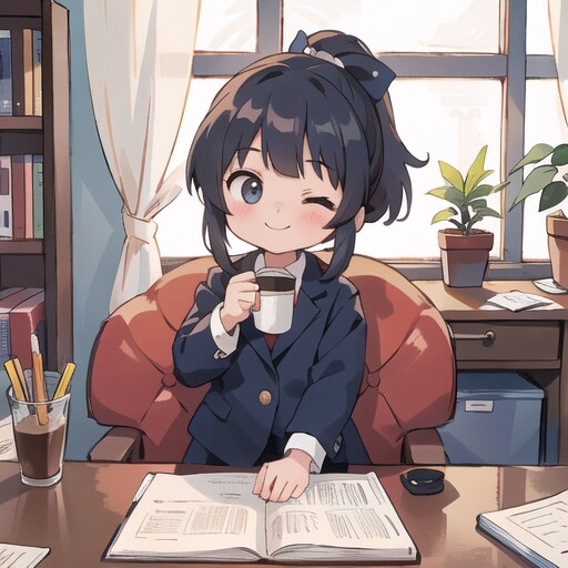 deformgirl オフィスガール📙☕ 勉強する学生