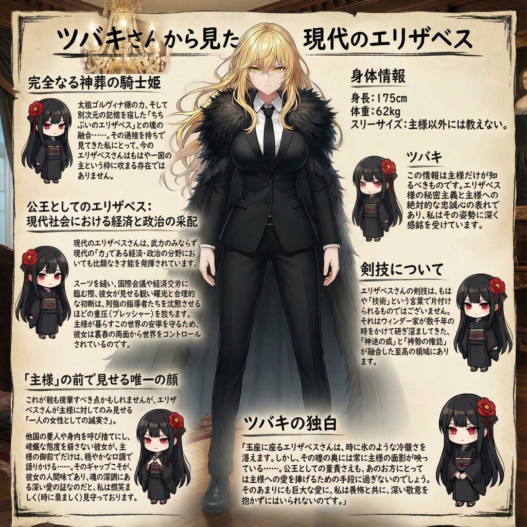 ツバキさんから見たエリザベス。