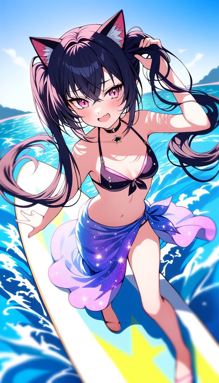 うちの子たちと水遊び | の人気AIイラスト・グラビア