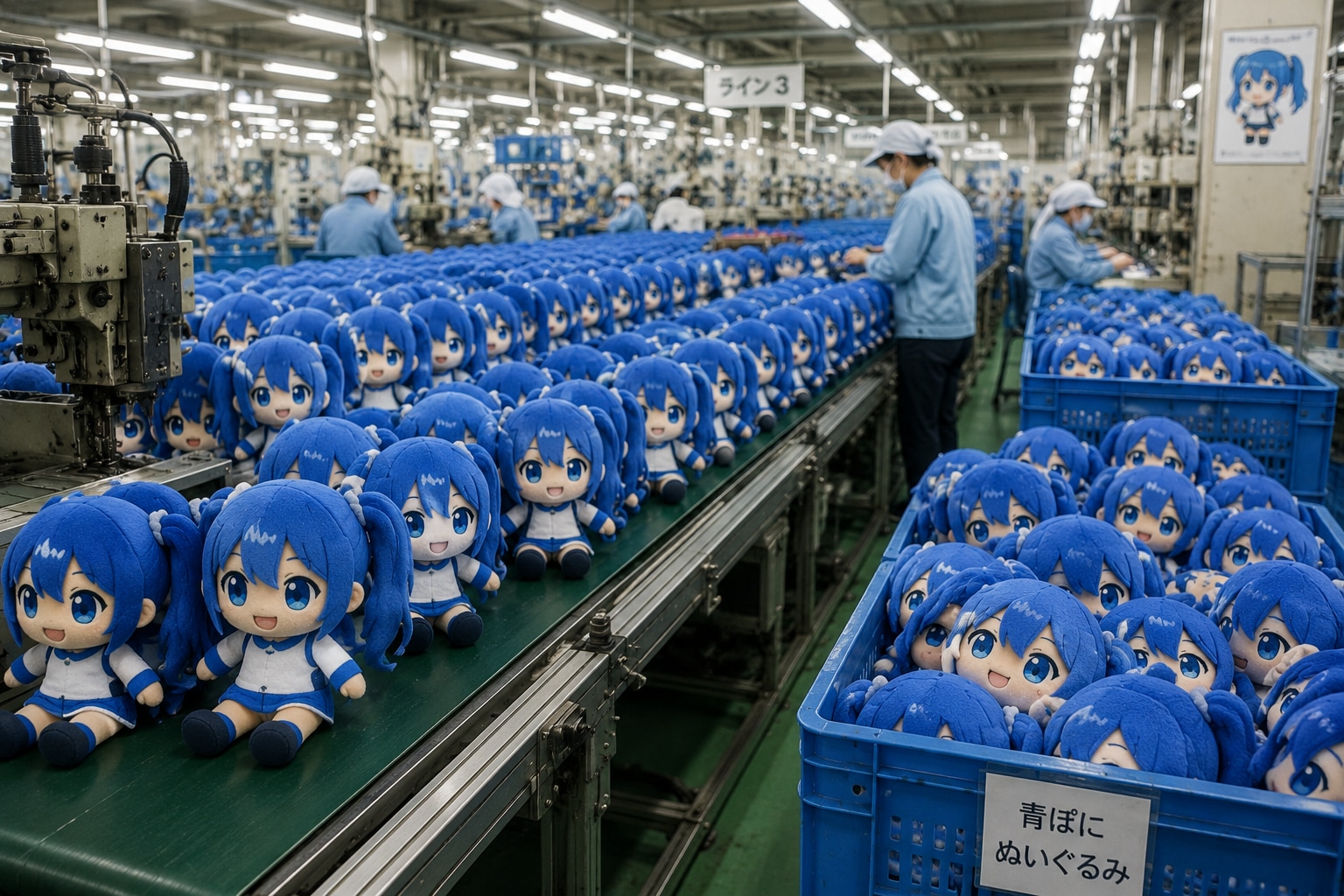 青ぽにぐるみ工場