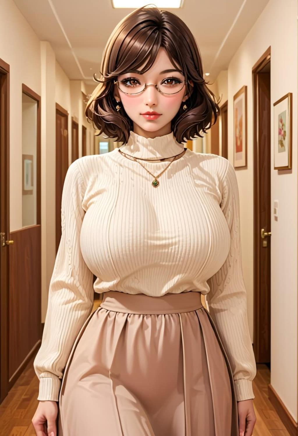 同じアパートの巨乳奥さん