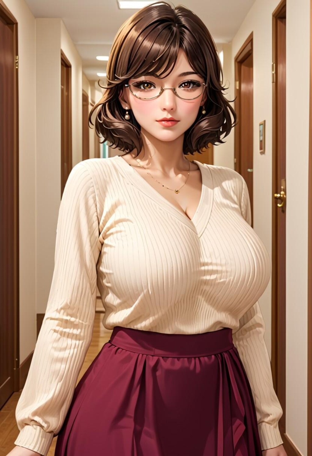 同じアパートの巨乳奥さん