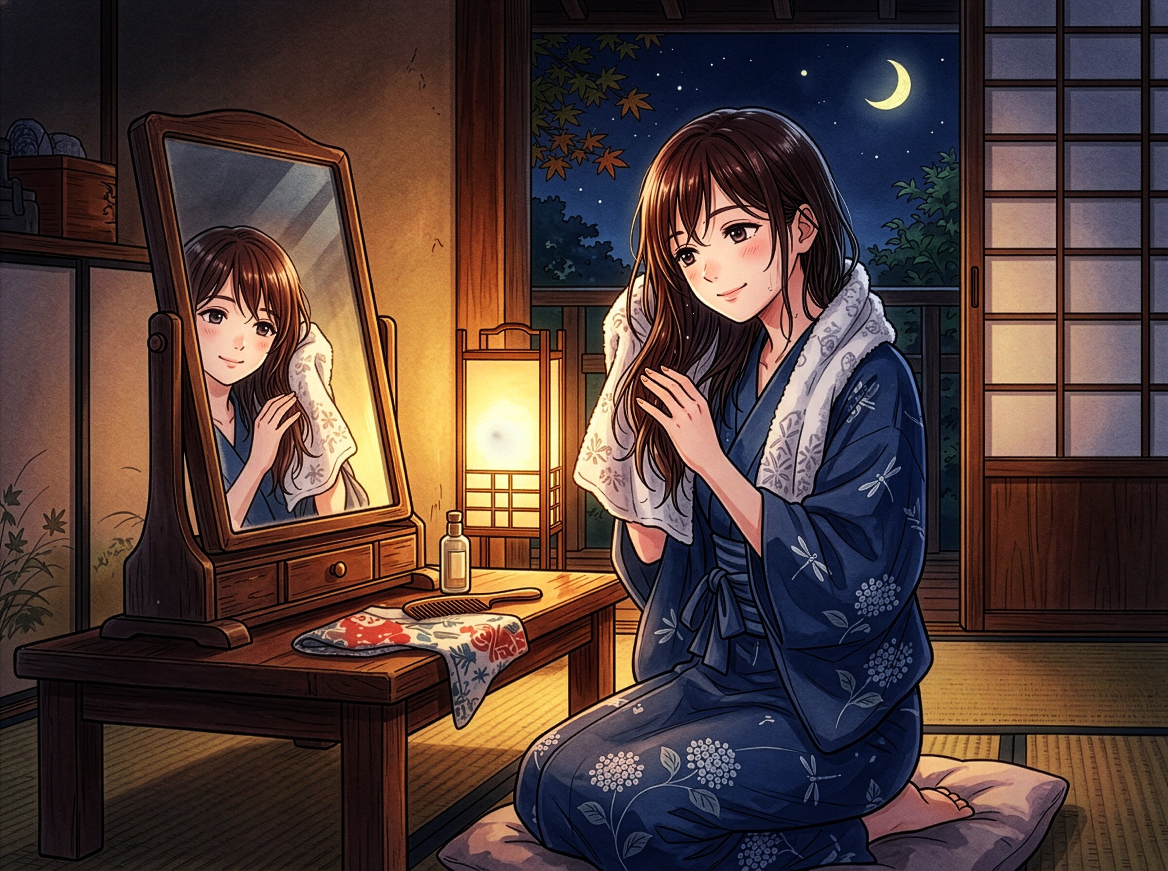風呂上がりの君 | の人気AIイラスト・グラビア