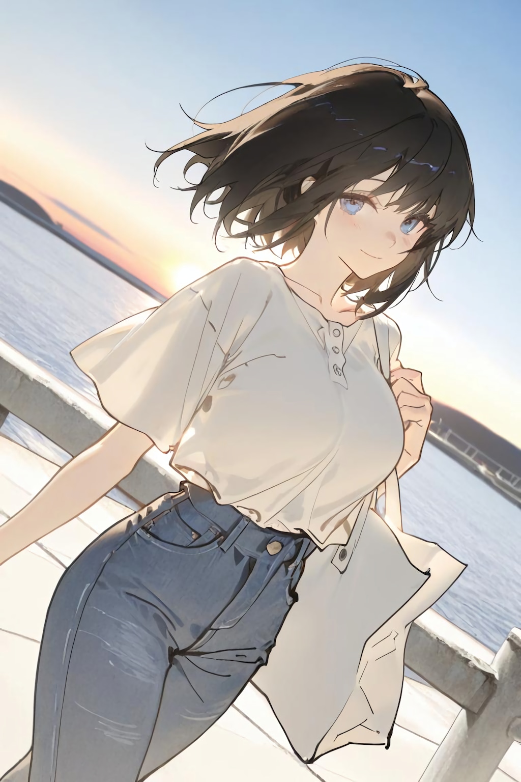 光が揺れる夏の帰り道