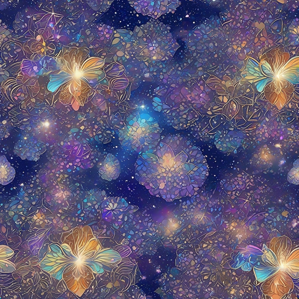 💓池に散らしたユリの花