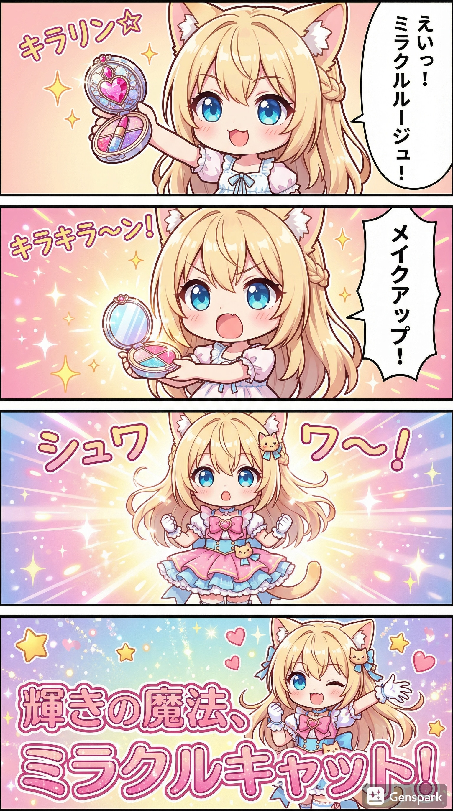 メイクアップ！輝きのミラクルキャット | の人気AIイラスト・グラビア
