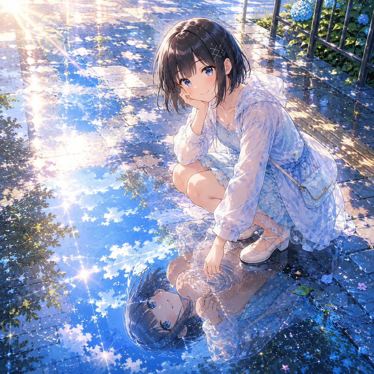 雨上がりに | の人気AIイラスト・グラビア