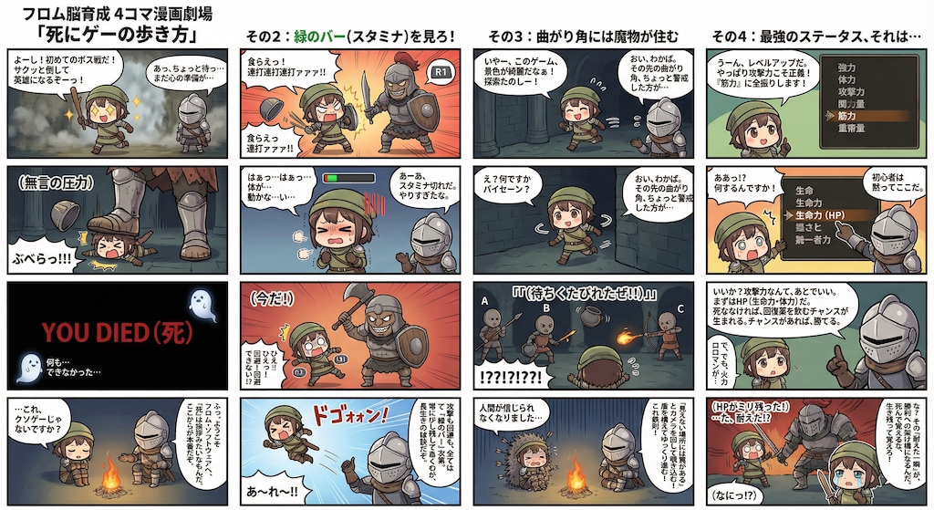 全てAIが考えてくれたフ〇ムゲー基礎攻略漫画♪4本立て♪・・（攻略法が正しいとは限りませんが？💦作画担当ReferencePro、シナリオ担当Geminiです））
