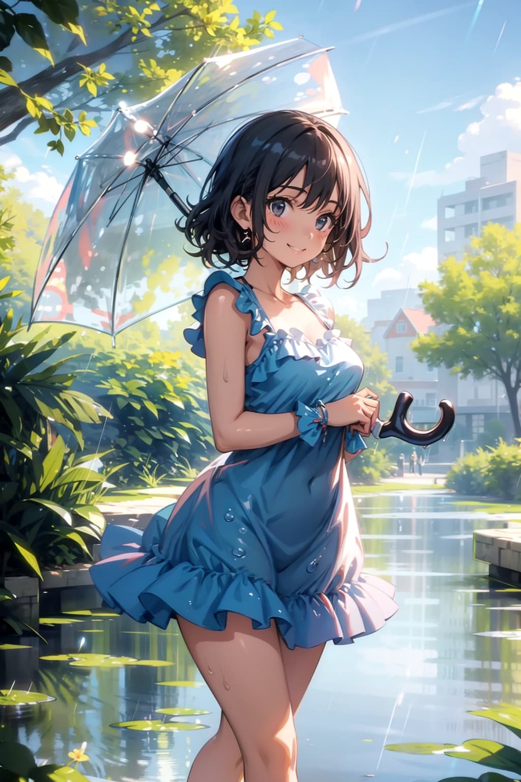 雨上がりの公園で