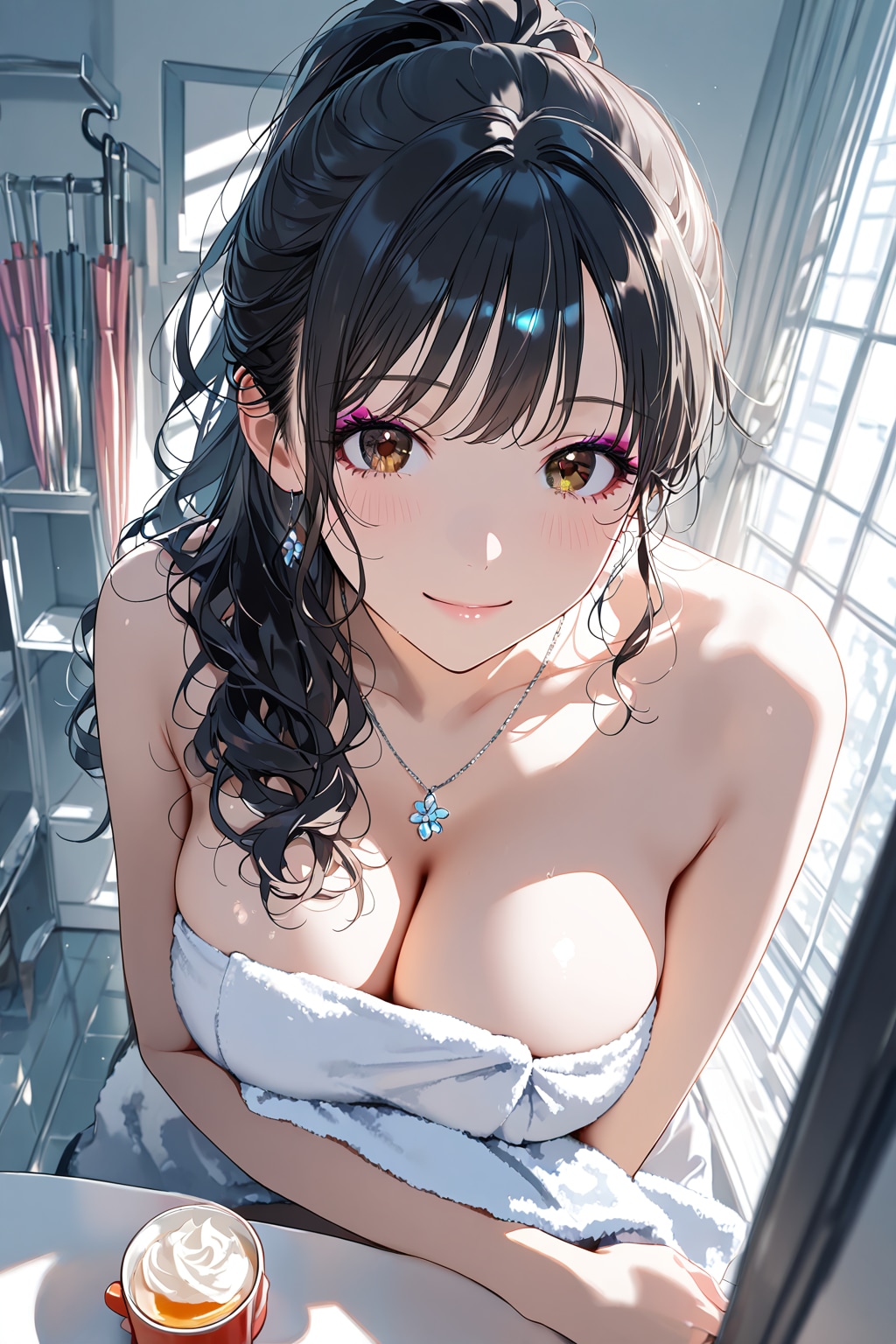 おはよっ♡　シャワー上がりのお姉さん