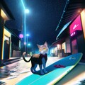 サーフボード猫(NovelAI) 10枚目