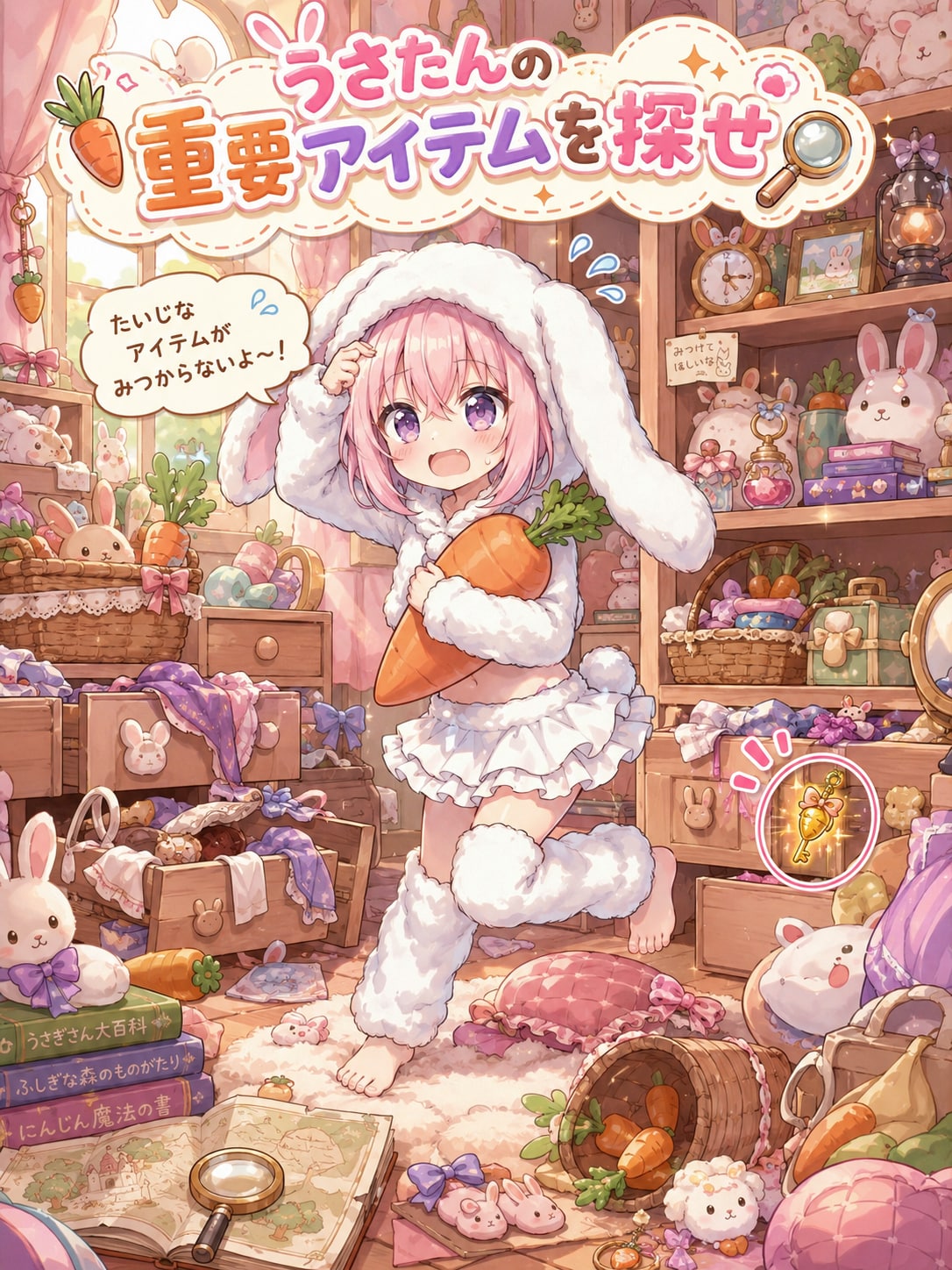 うさたんの重要アイテムを探せ！（魔導物語風）