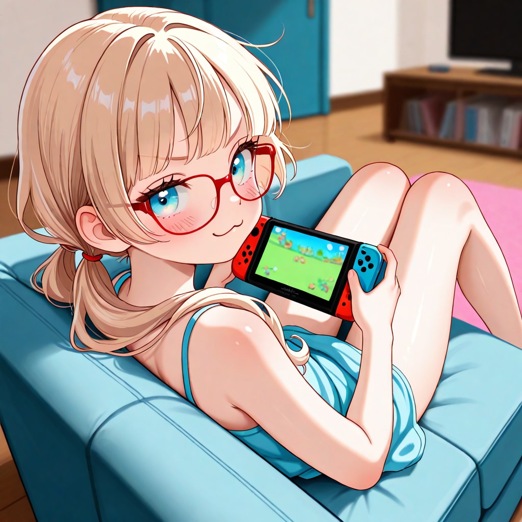 ソファでまったりプレイ