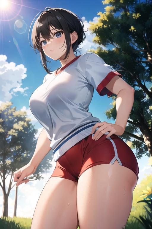 健康的な短パン体操服さん