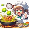 【謎画像】鍋にテニスボールを打ち込む熱血シェフちゃん 2枚目