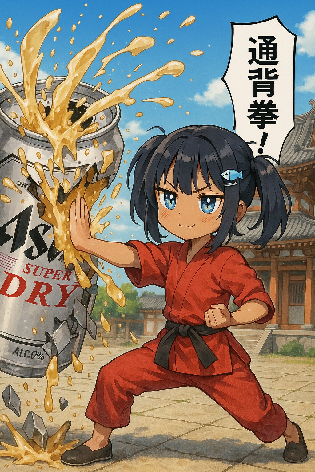 通背拳を放つこなつちゃん | の人気AIイラスト・グラビア