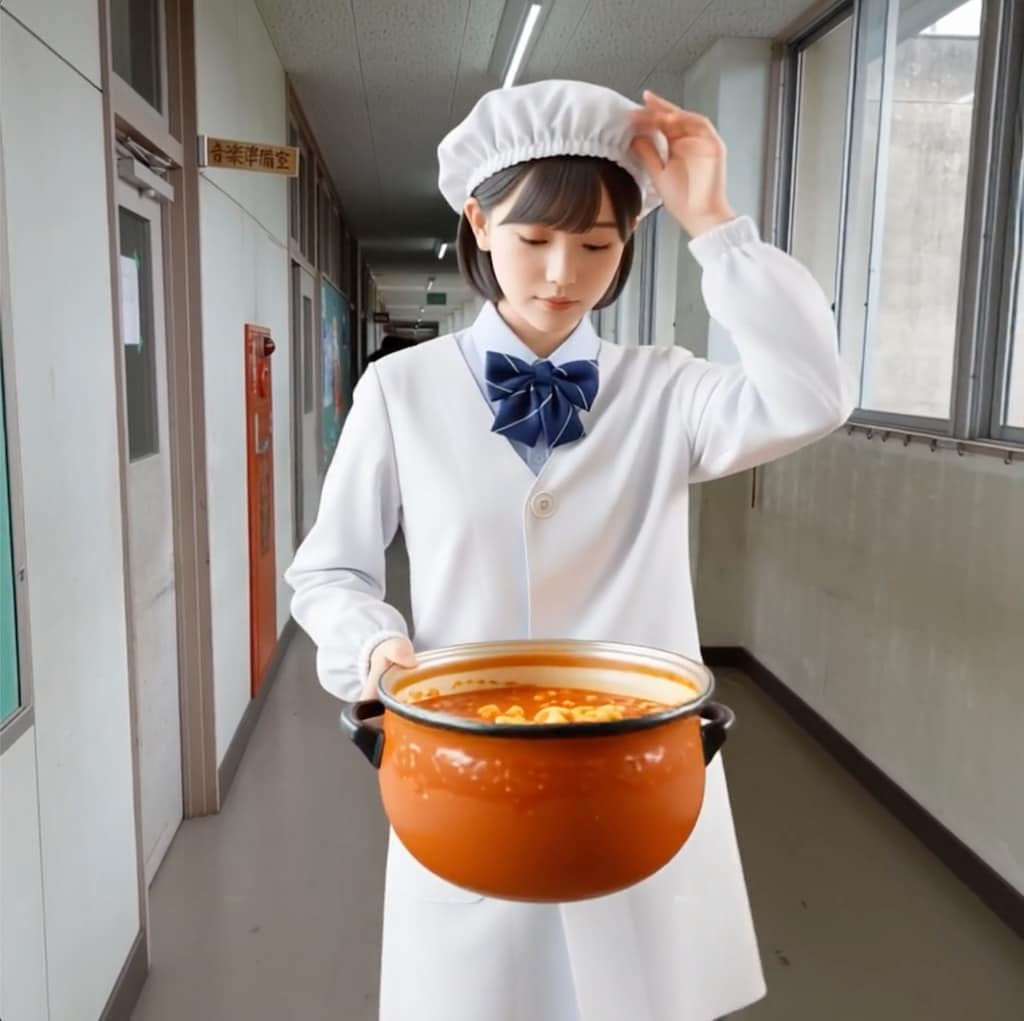 給食当番（集合写真ほか）