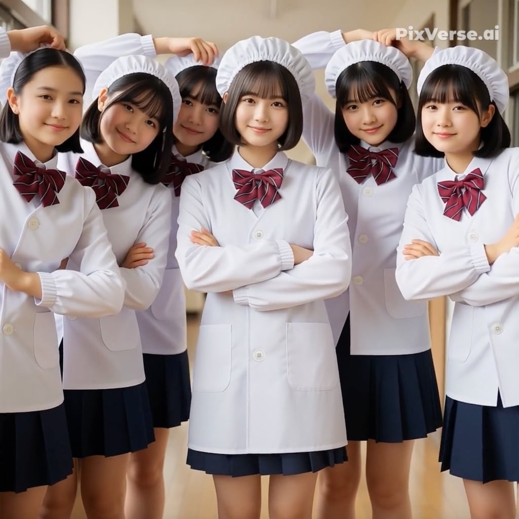 給食当番（集合写真ほか）