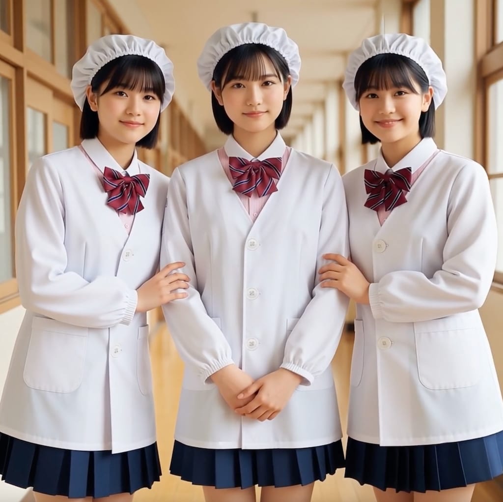 給食当番（集合写真ほか）