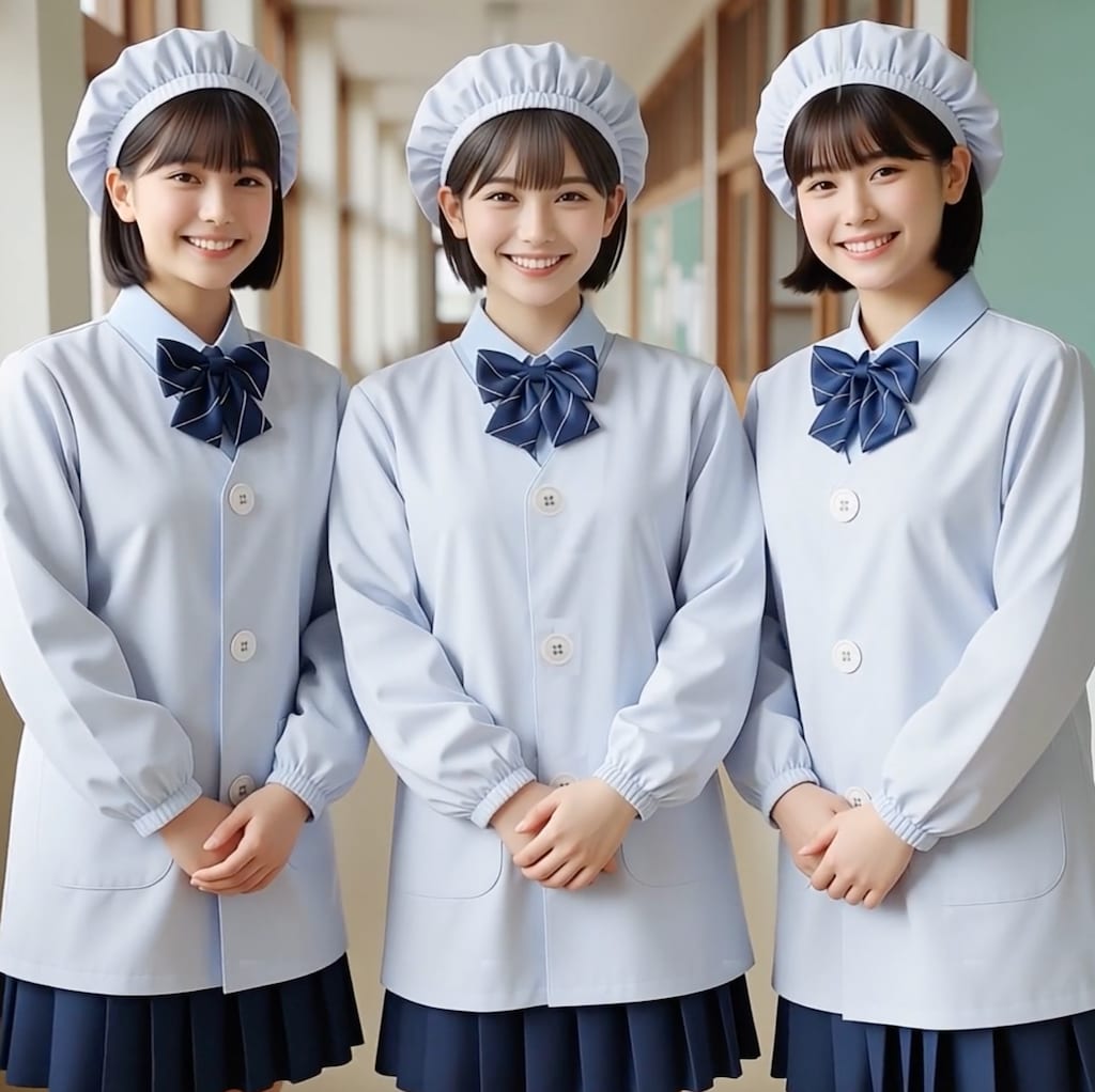 給食当番（集合写真ほか）