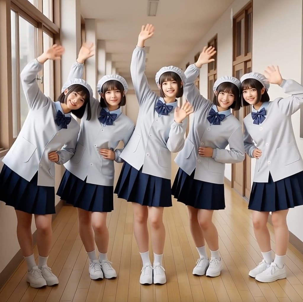 給食当番（集合写真ほか）