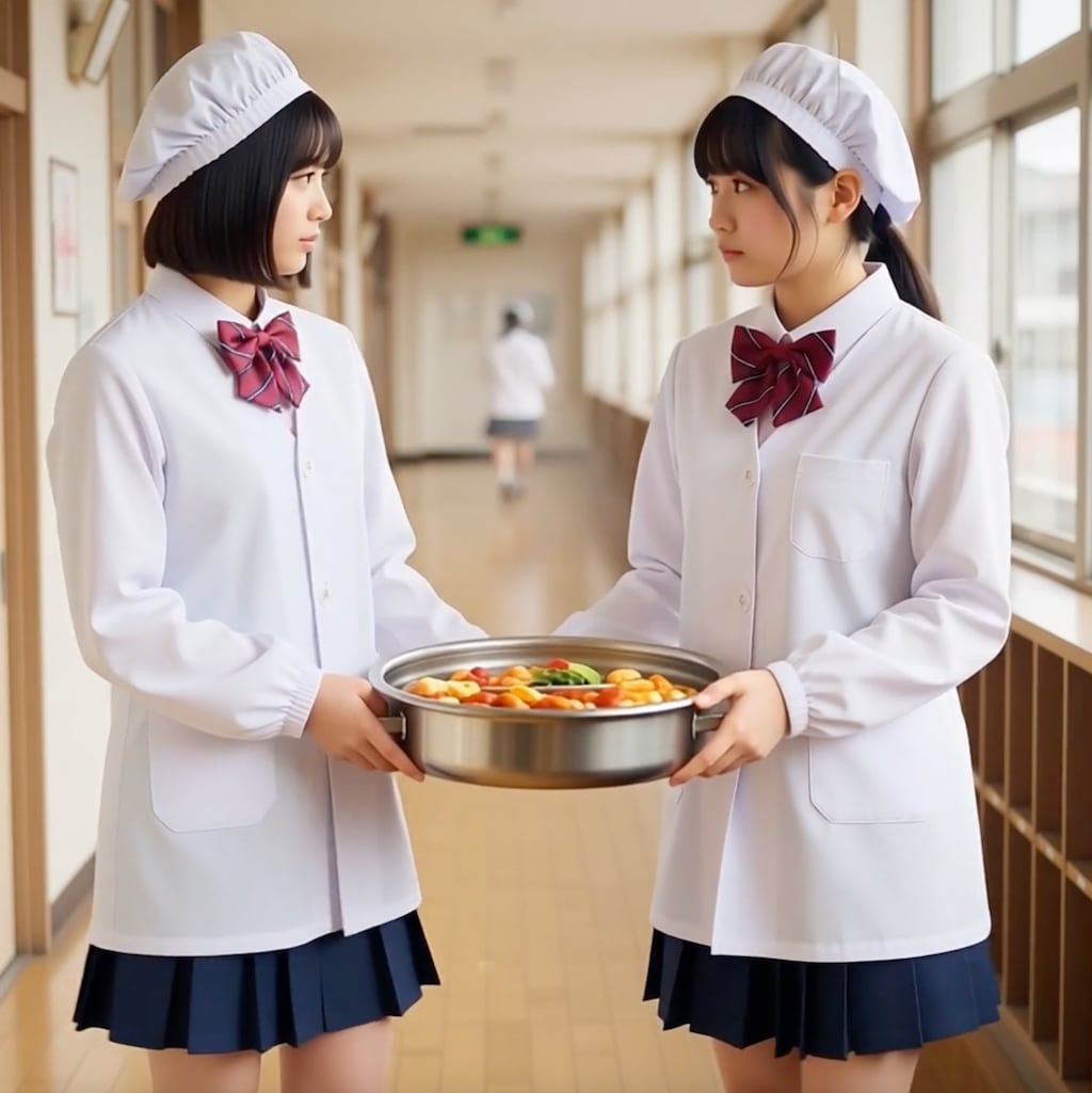 給食当番（集合写真ほか）