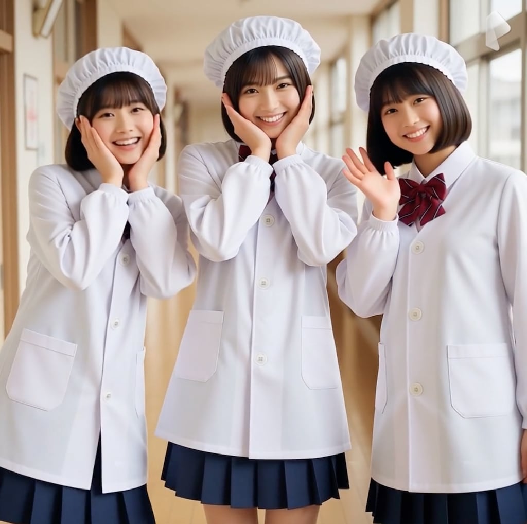 給食当番（集合写真ほか）