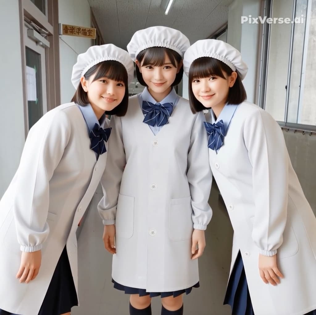 給食当番（集合写真ほか）