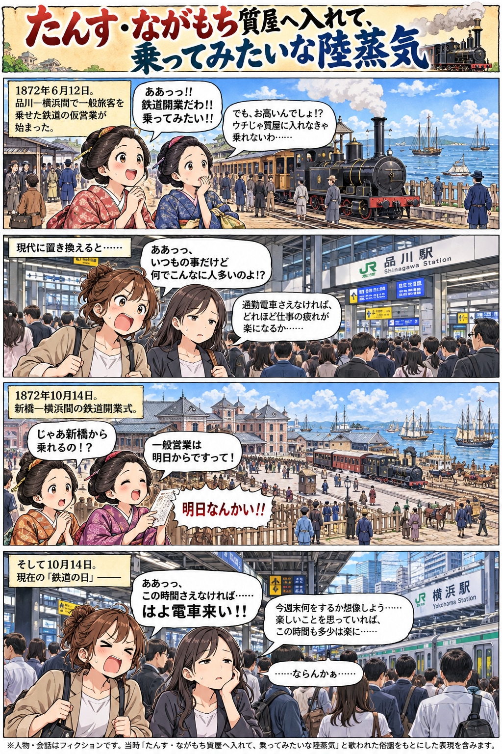 Riding a steam locomotive is a momentous occasion. | の人気AIイラスト・グラビア