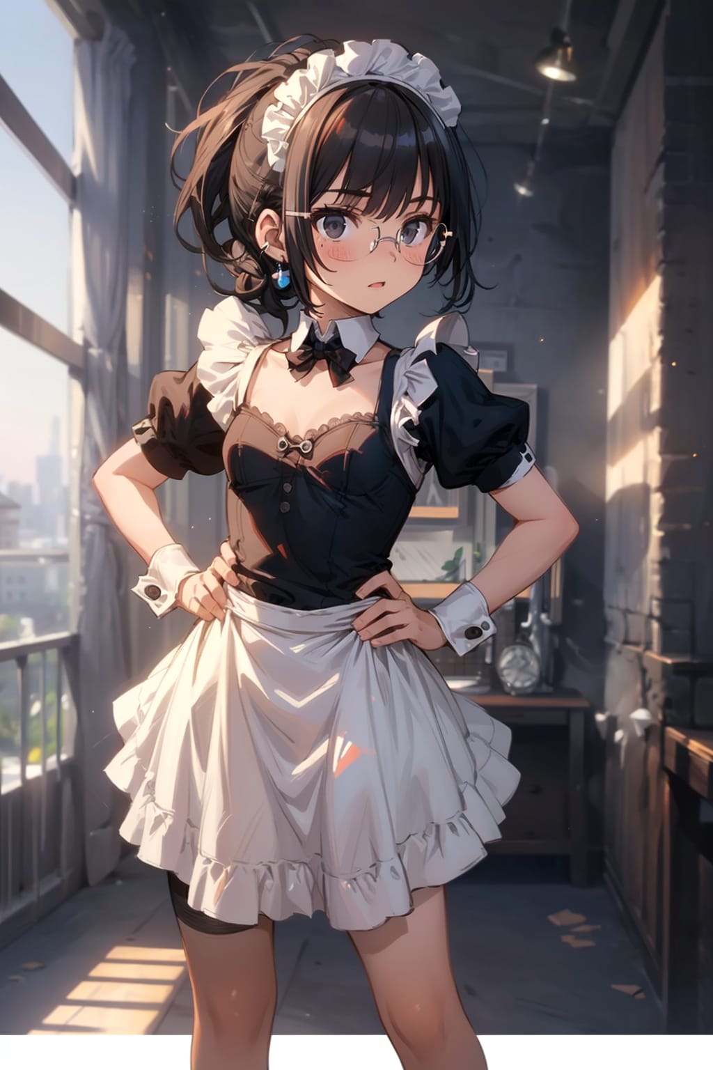 メイドの眼鏡っ娘