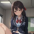 ブレザー制服パンチラ 2枚目