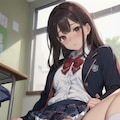 ブレザー制服パンチラ 4枚目