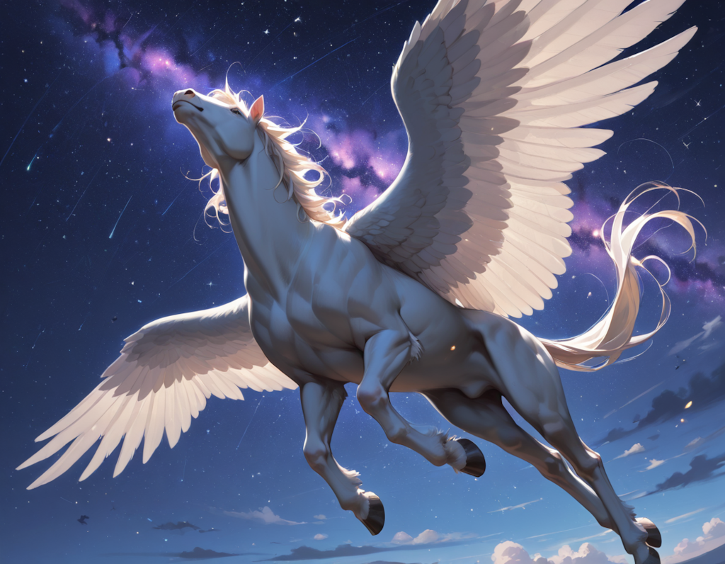 星空とペガサス