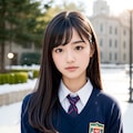 冴ゆる朝　学び舎に舞う　六花 2枚目