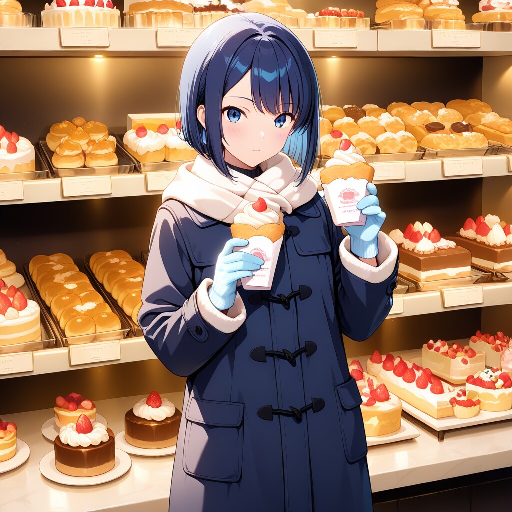 冬のショーケースとシュークリーム?