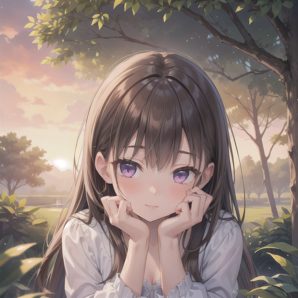 黒髪ロングでワンピースの少女２２