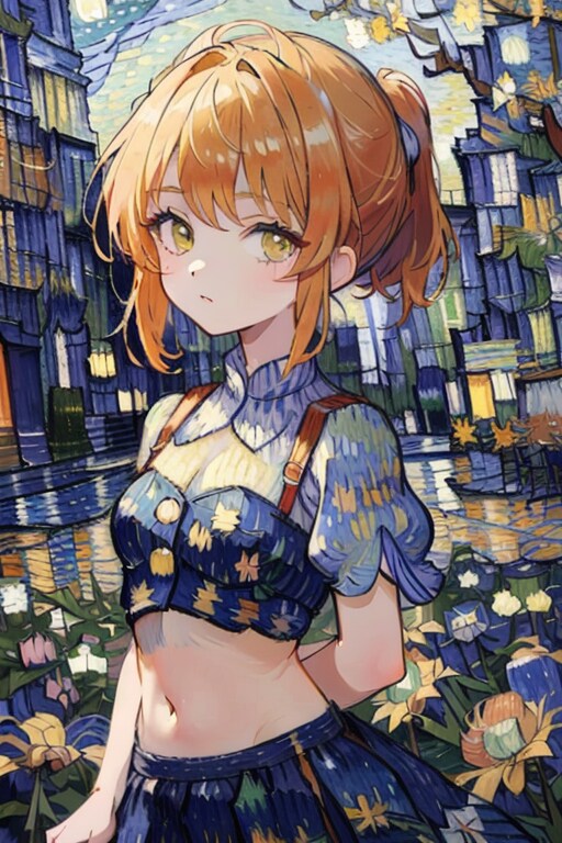 名画「おへそを見せる少女」？