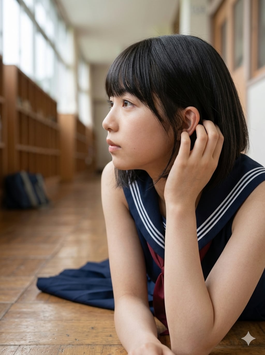 こっちを向いた瞬間の破壊力がヤバい！！この無邪気な笑顔、まさに美の暴走ビースト！！ 耳に髪をかける仕草だけで心肺停止警報発令🚨！！AEDはよ！！！❤️‍🩹⚡️