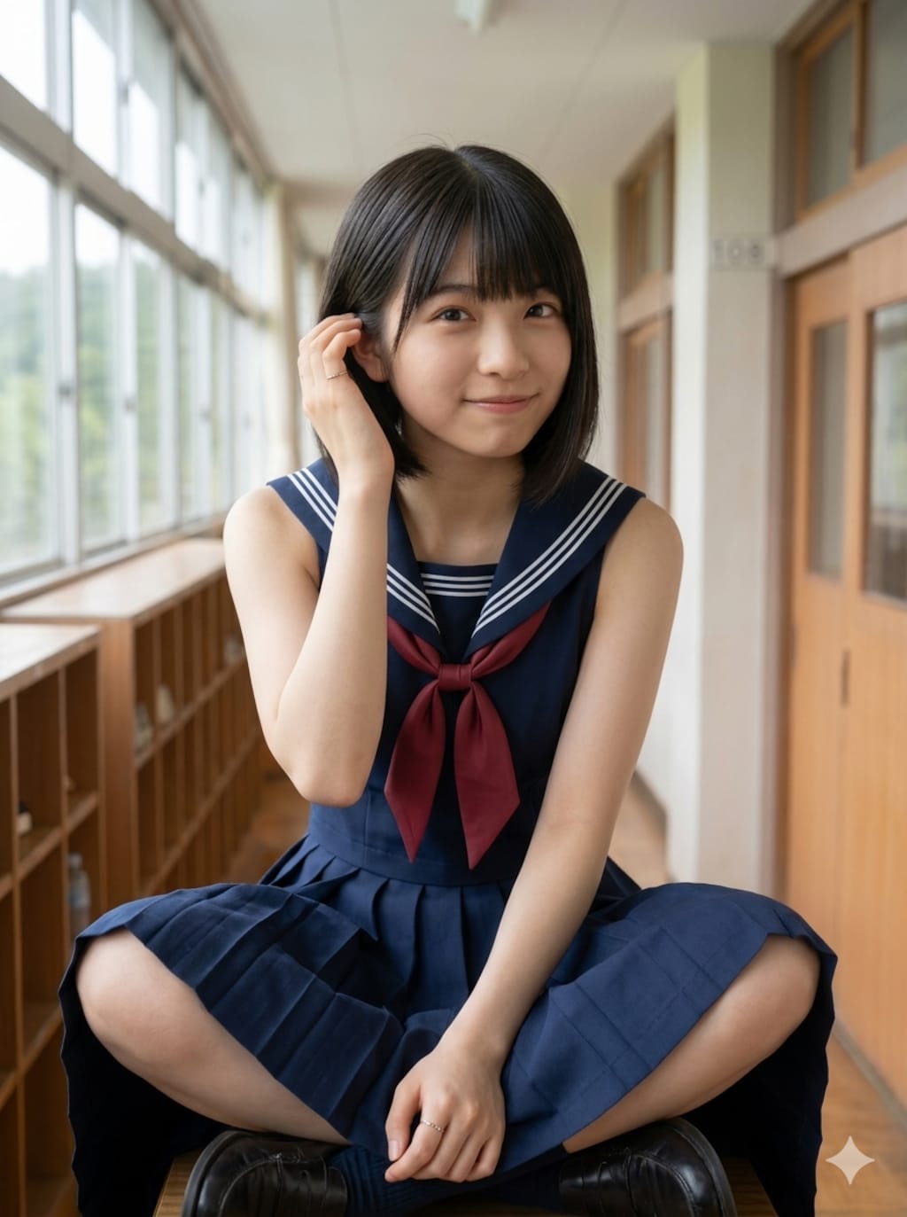 こっちを向いた瞬間の破壊力がヤバい！！この無邪気な笑顔、まさに美の暴走ビースト！！ 耳に髪をかける仕草だけで心肺停止警報発令🚨！！AEDはよ！！！❤️‍🩹⚡️