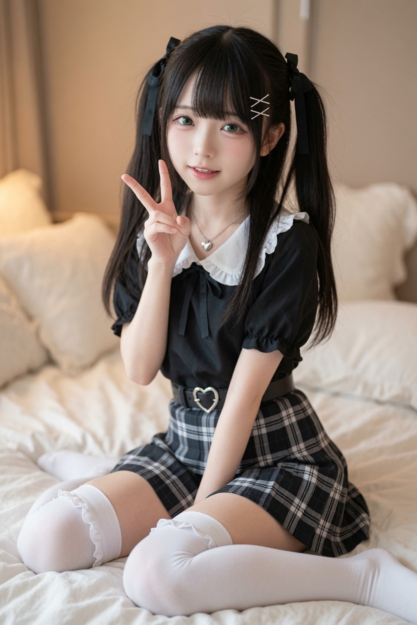 黒髪ツインテール少女