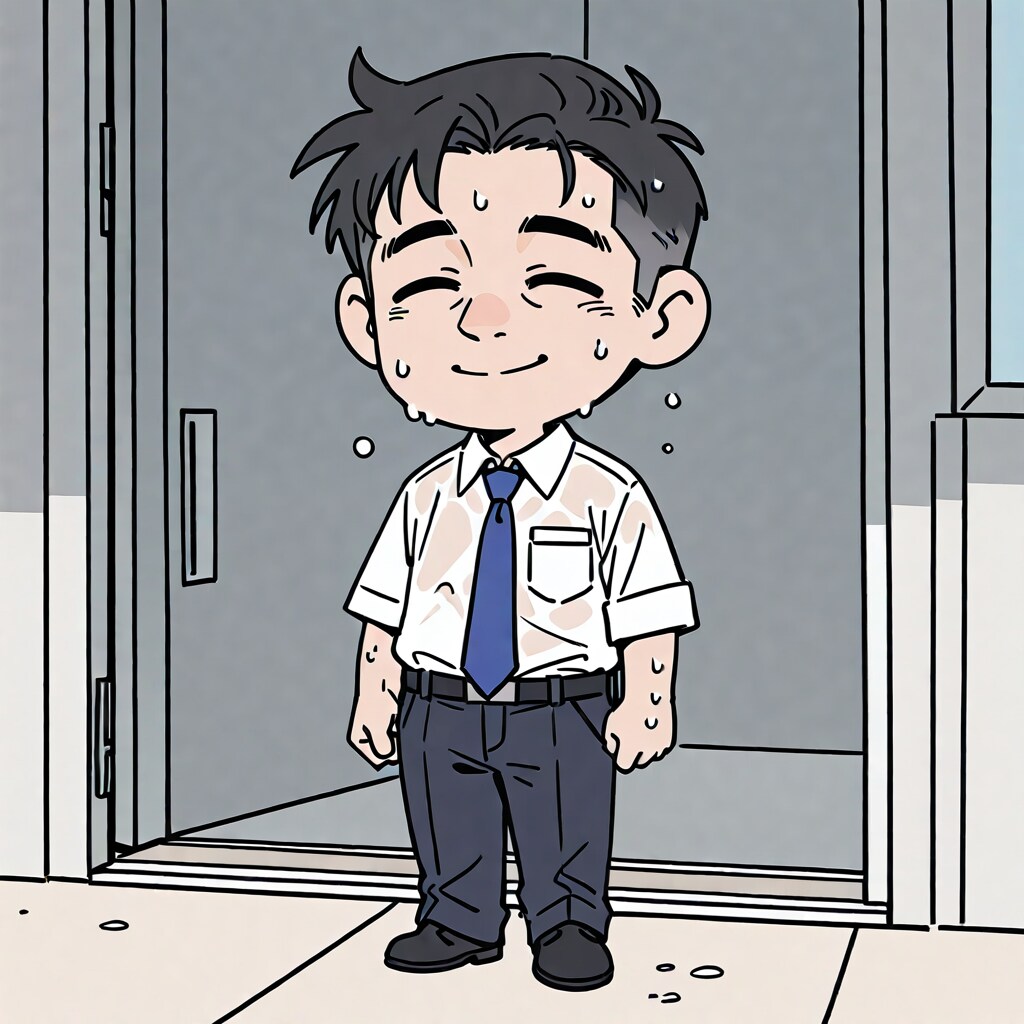 汗ばむおじさん