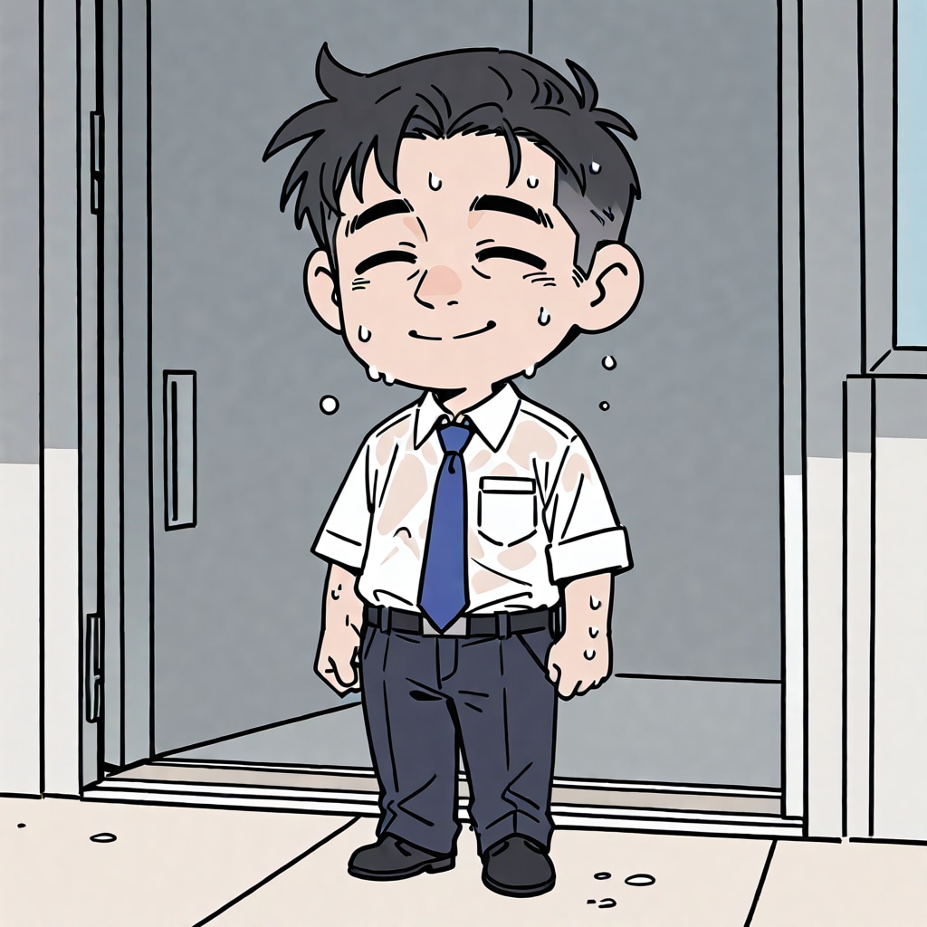 汗ばむおじさん