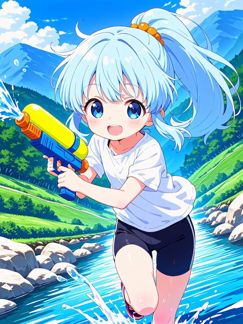 あおいちゃんの川遊び