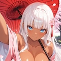 桜の下、この着物似合ってる？ 胸元開いてるの、見てドキドキした？♡ 6枚目