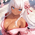 桜の下、この着物似合ってる？ 胸元開いてるの、見てドキドキした？♡ 7枚目
