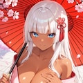 桜の下、この着物似合ってる？ 胸元開いてるの、見てドキドキした？♡ 3枚目