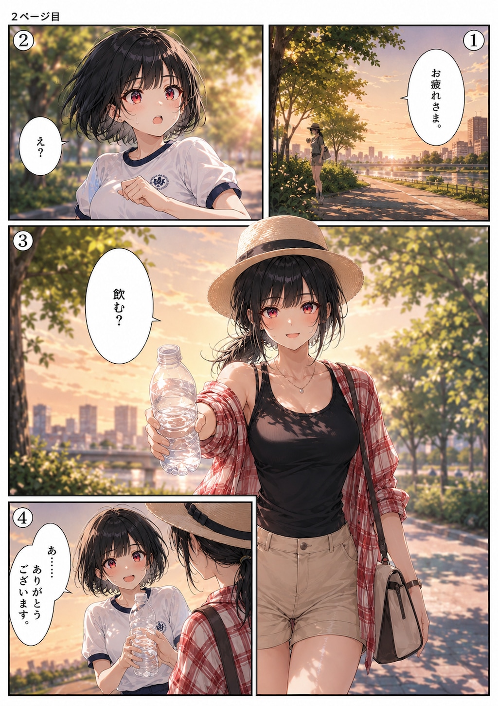 夕暮れの出会い ~ 黒髪ボブのブルマ娘１３４ ~