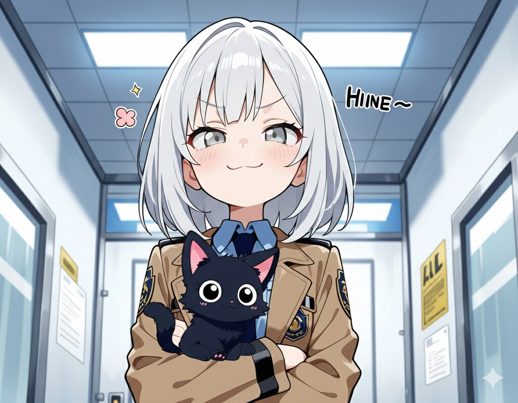 HD,Y、K　（黒猫）さんちのアイコン猫ちゃんを抱っこするセラちゃん