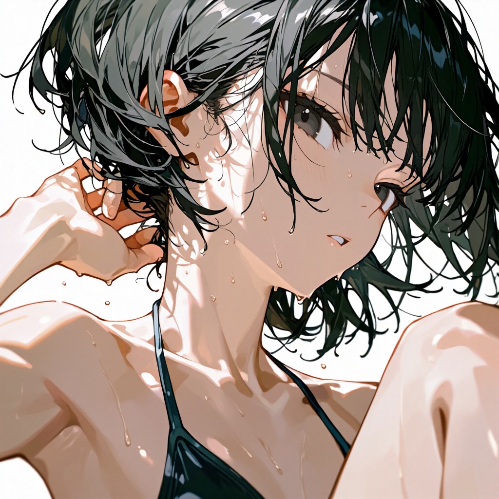 少女と夏の日差し