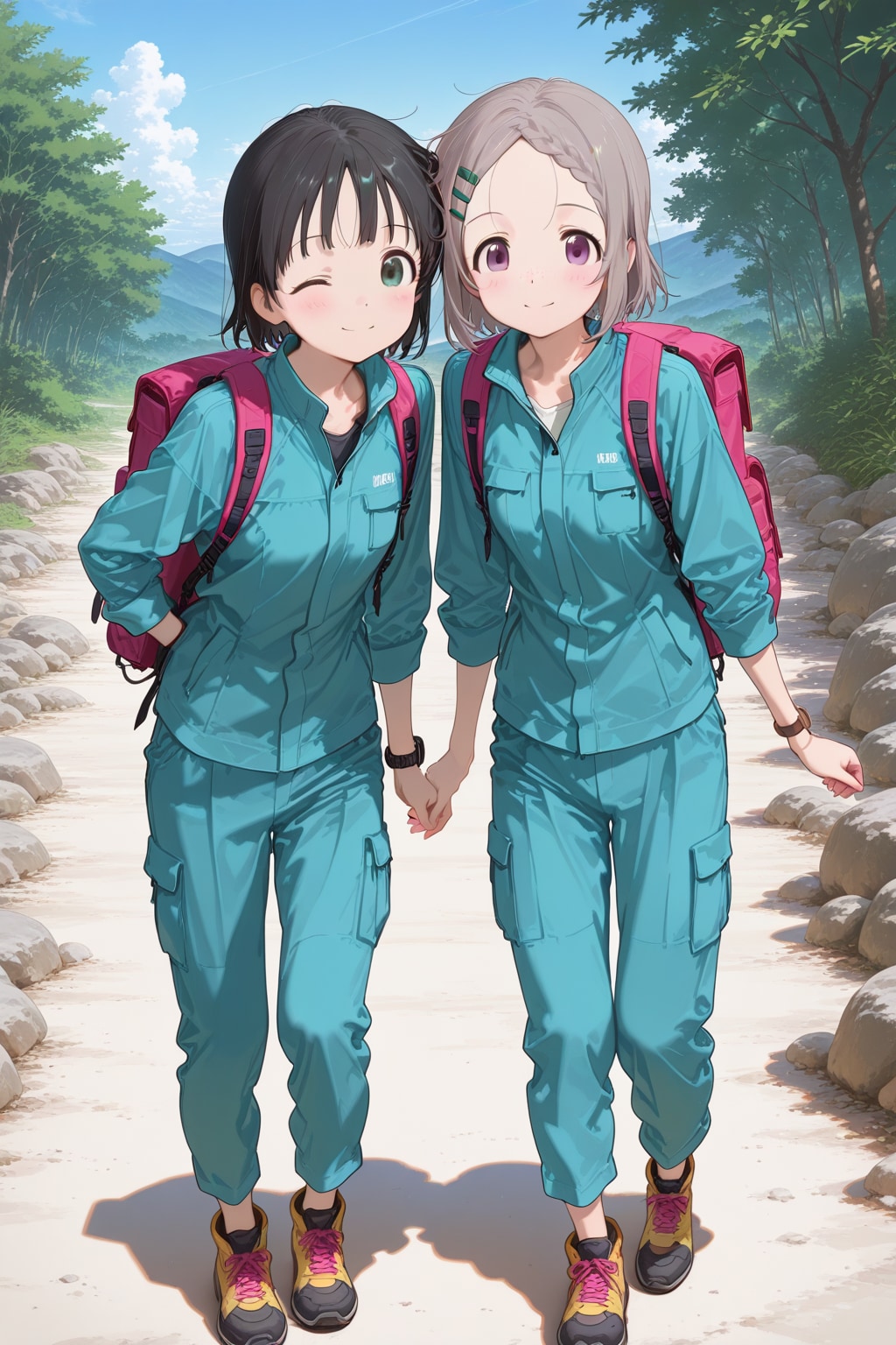 遠足で登山です。